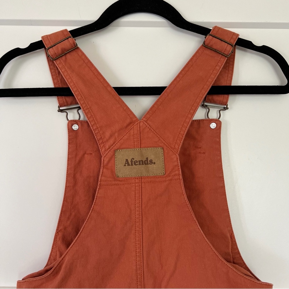 Women’s Rust Orange Short Overalls Jumper - Picture 4 of 7